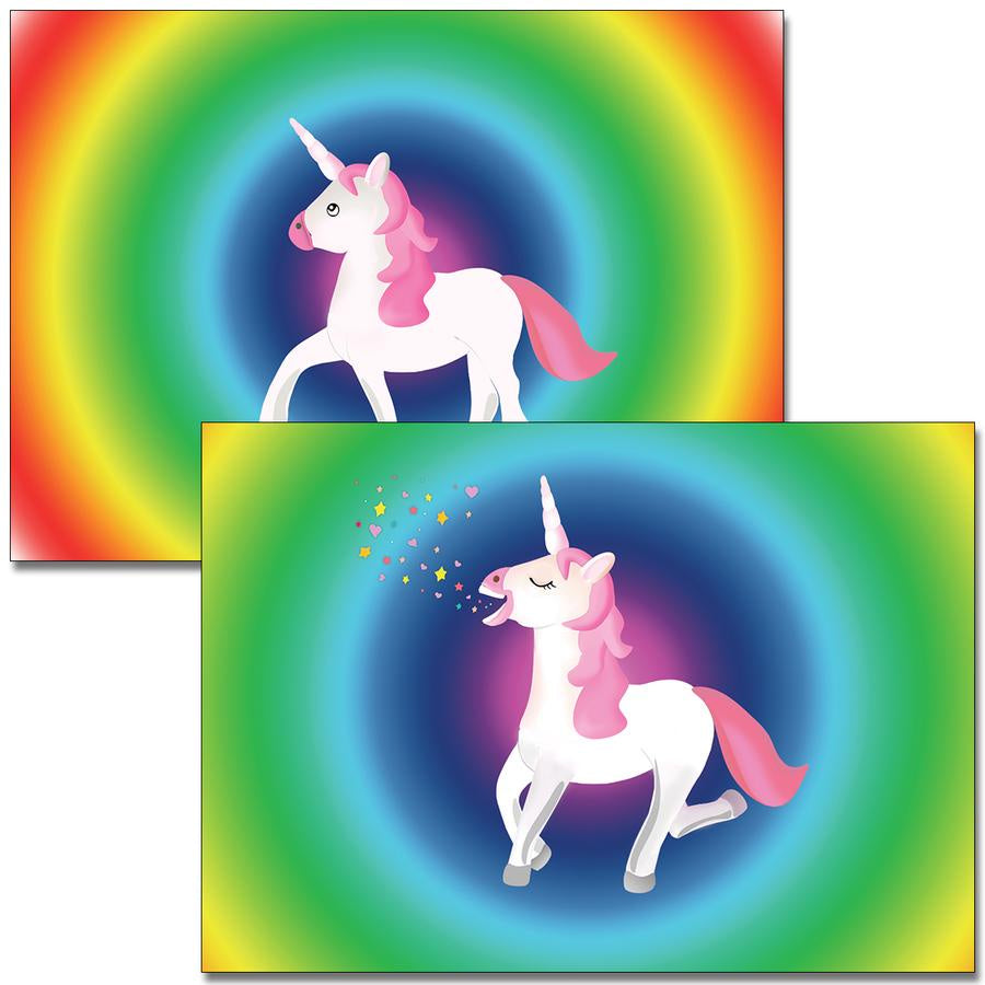 Magical Unicorn 3D Postcard