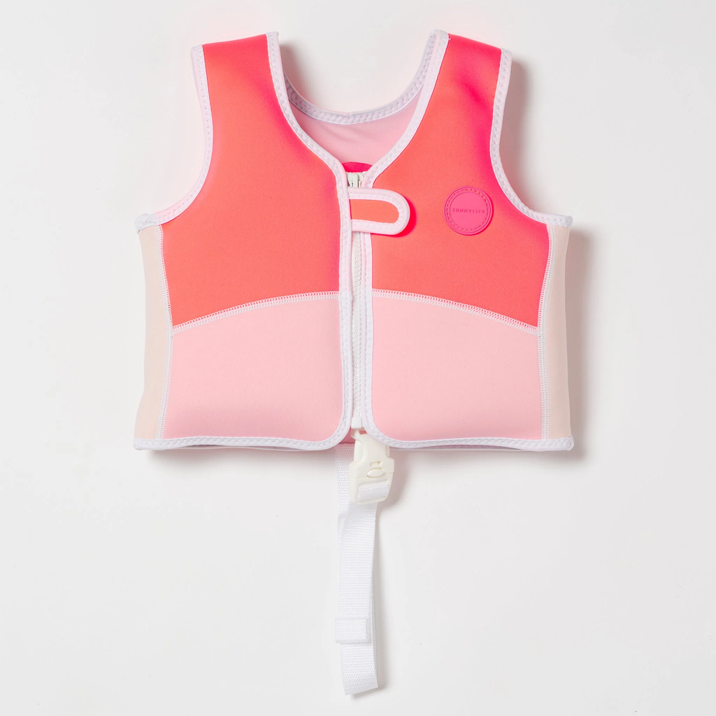 Melody the Mermaid Swim Vest Neon Strawberry Size 2-3