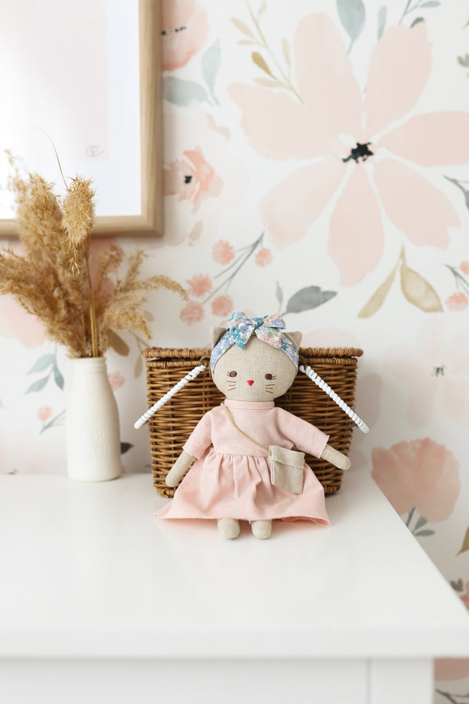 Mini Lily Kitty - Pink Linen
