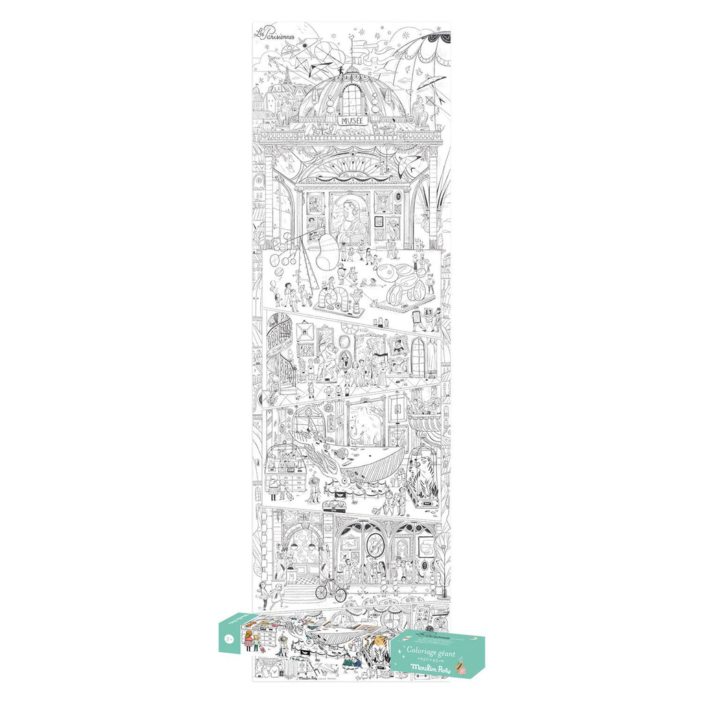 Parisiennes giant colouring poster - Museum