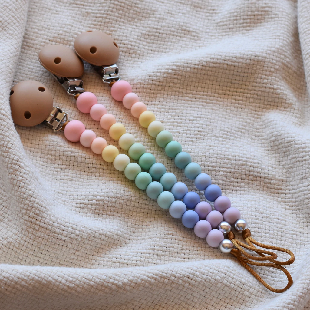 Silicone Dummy Clip -Pastel Rainbow