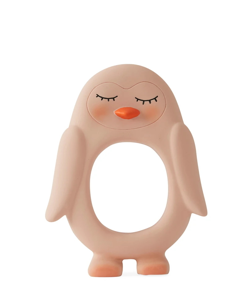 Penguin Baby Teether Rose