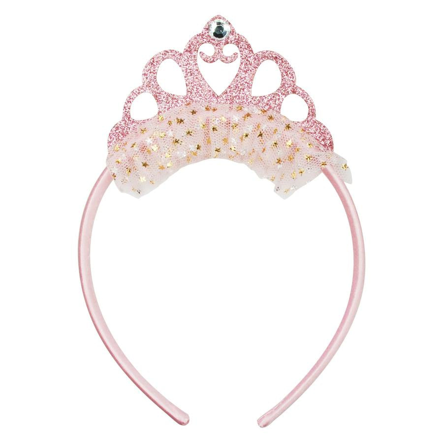 Pink Glitter Crown Headband