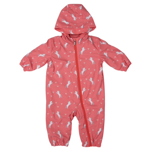 Tea Rose Unicorn Rainsuit