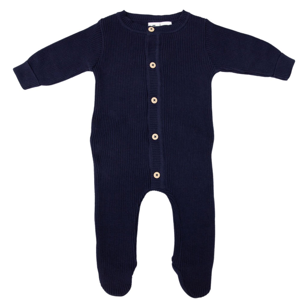 Plush Knit Romper - Navy