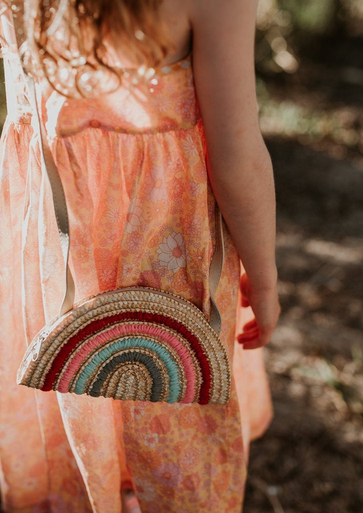 Rainbow straw bag