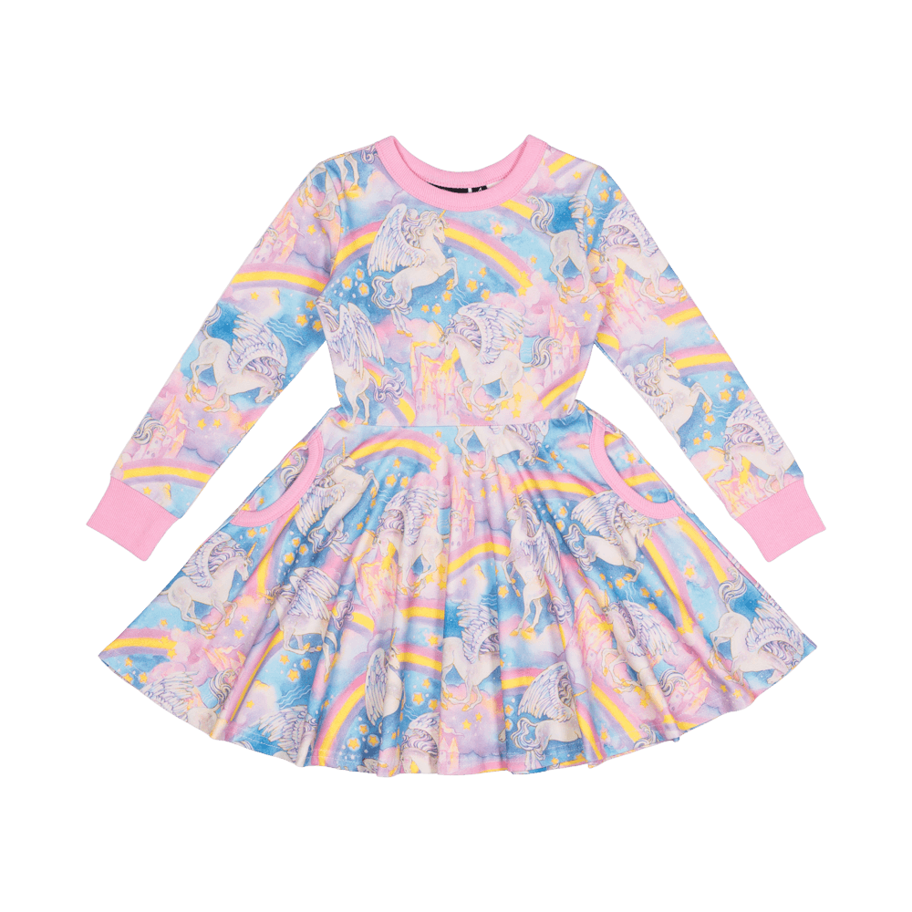 Rainbow Dreams L/S Waisted Dress