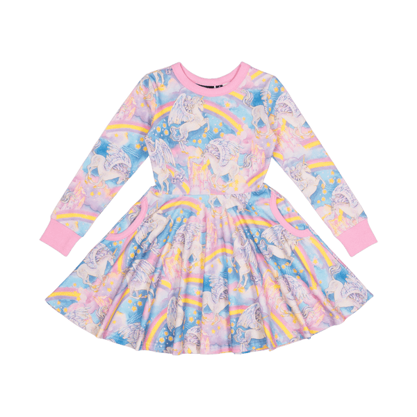 Rainbow Dreams L/S Waisted Dress