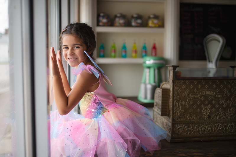 Rainbow Fairy Dress with Wings (5-6Y)