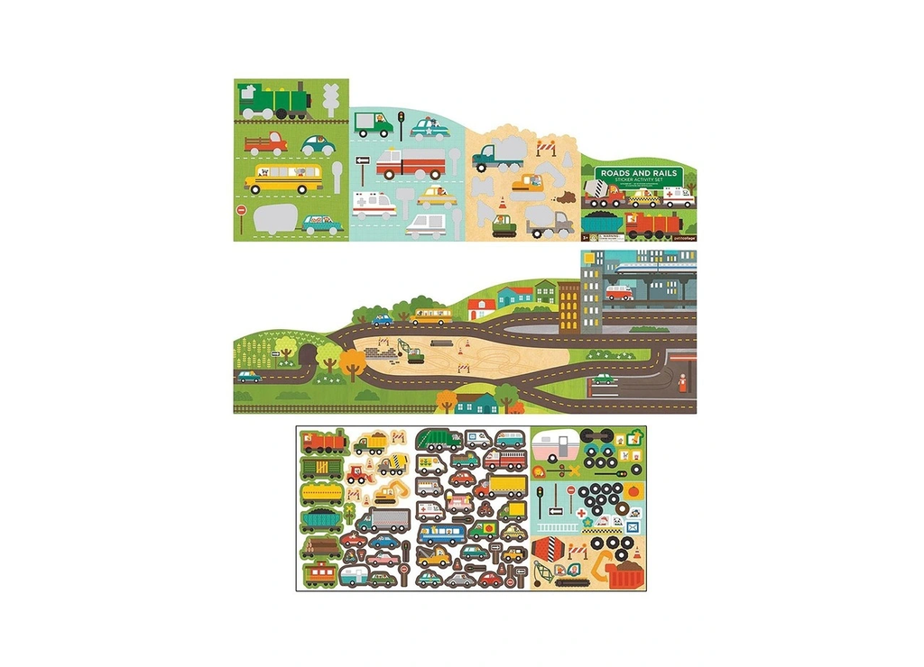 Roads & Rails Sticker Set