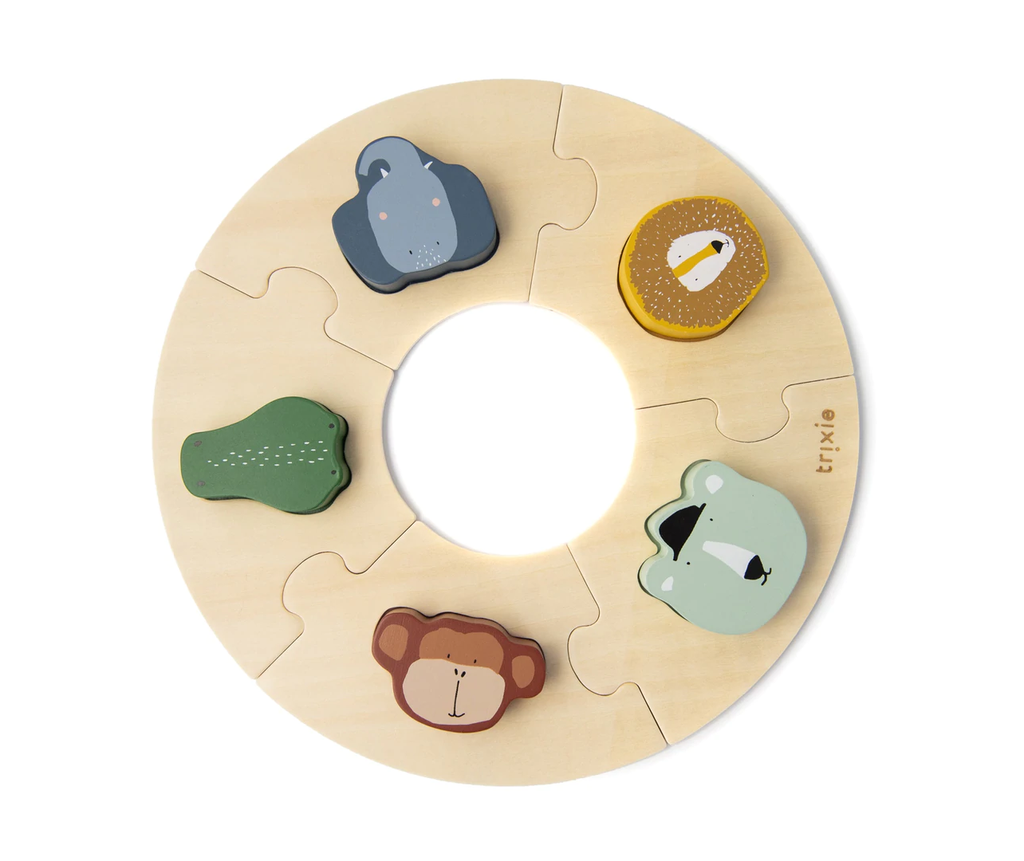 Trixie Wooden Animal round puzzle