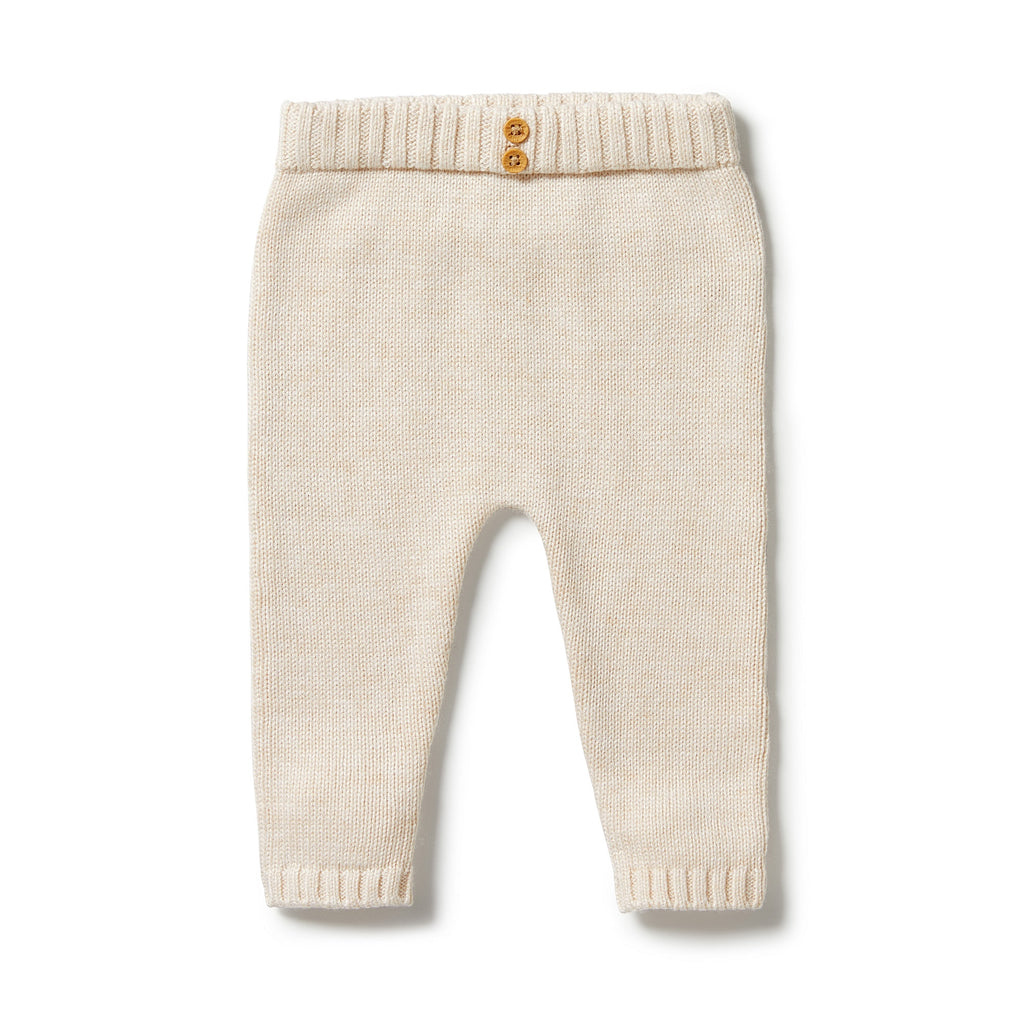 Knitted Organic Legging - Sand Melange