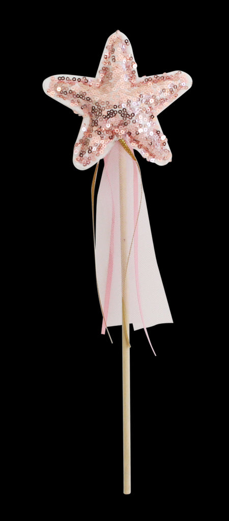 Rose Gold Sequin Star Wand