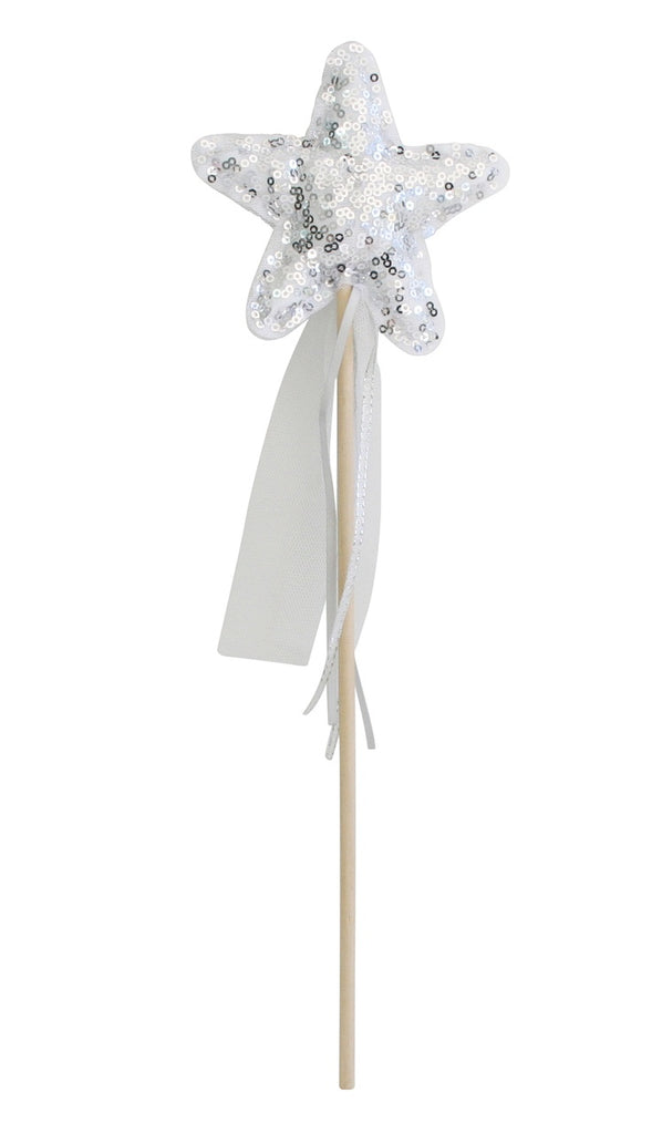 Silver Sequin Star Wand