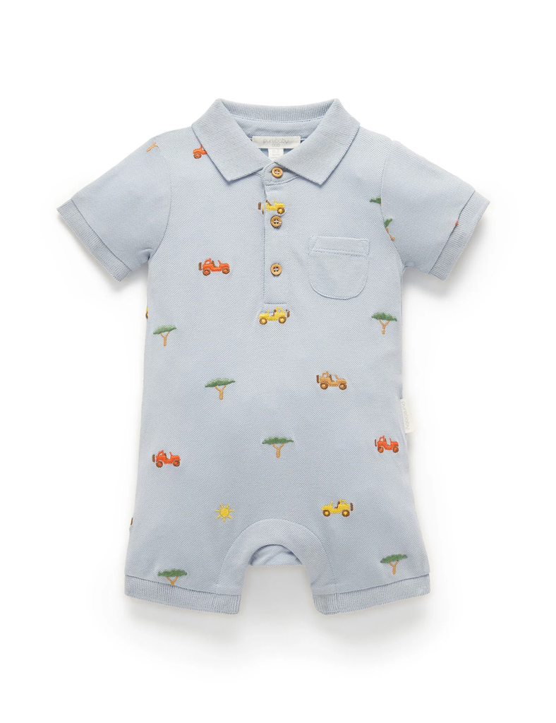 Sky Safari Polo Romper