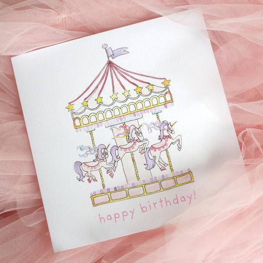 Unicorn Carousel Small Card