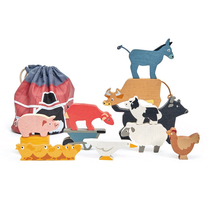 Stacking Farmyard Animals with Bag