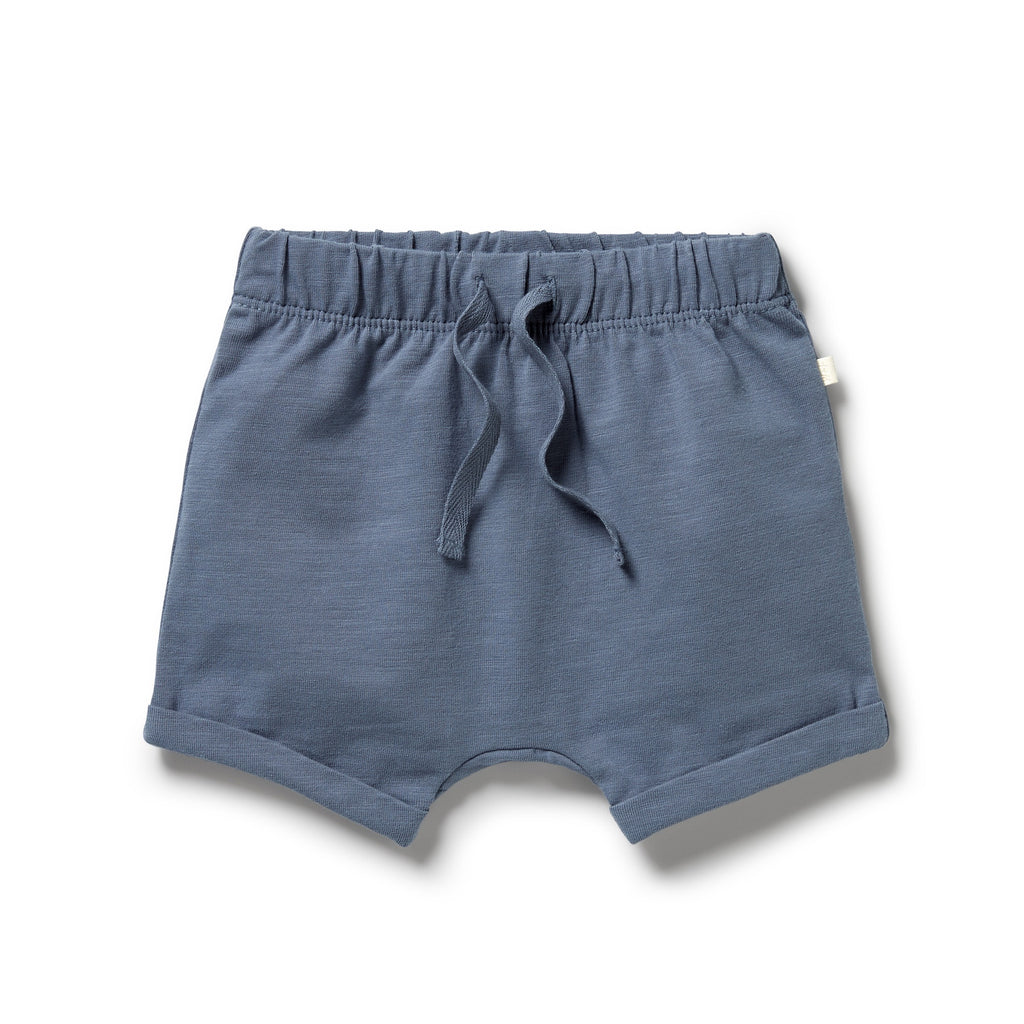 Organic Stripe Rib Tie Front Short - Stone