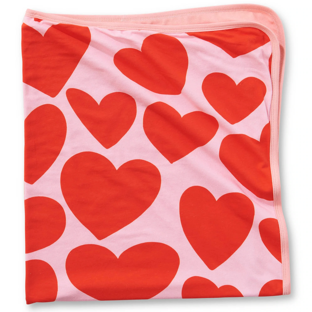 Big Hearted Organic Cotton Stroller Blanket