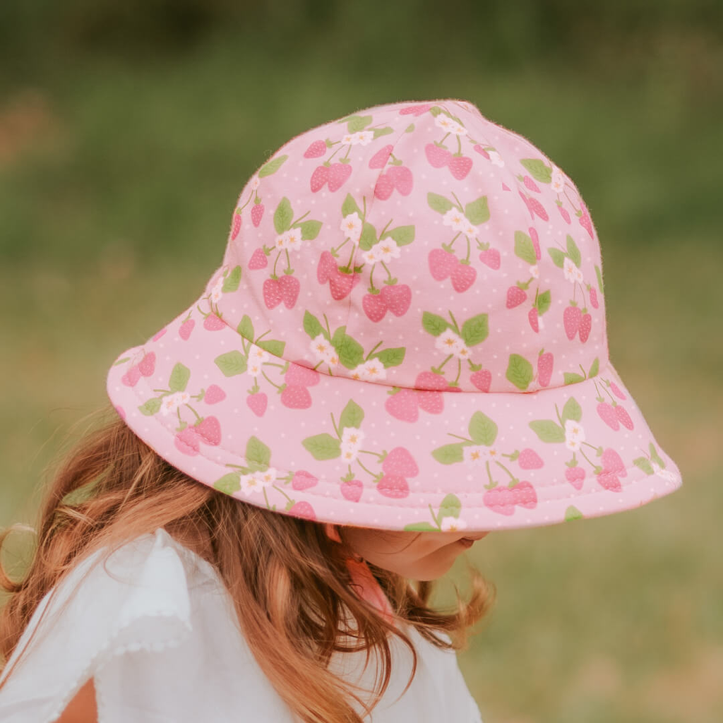 Toddler Bucket Sun Hat - Strawberry