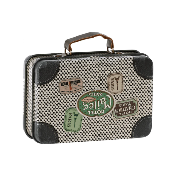 Metal Suitcase Travel off-white