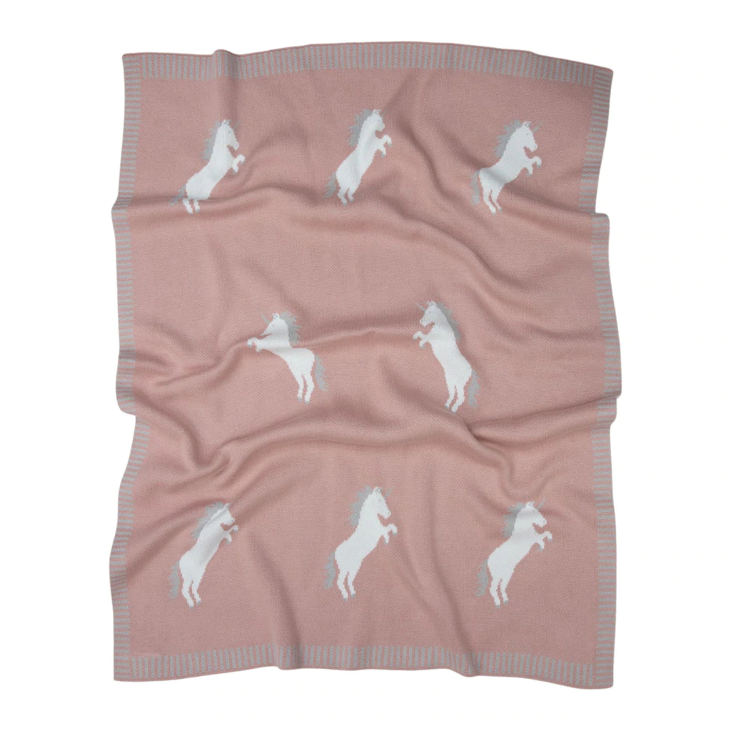 Unicorn Dusty Pink Blanket