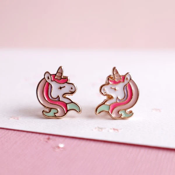 Unicorn Shimmer Clip-On Earrings