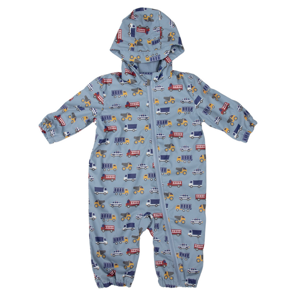 Cars and Trucks Blue Rainsuit