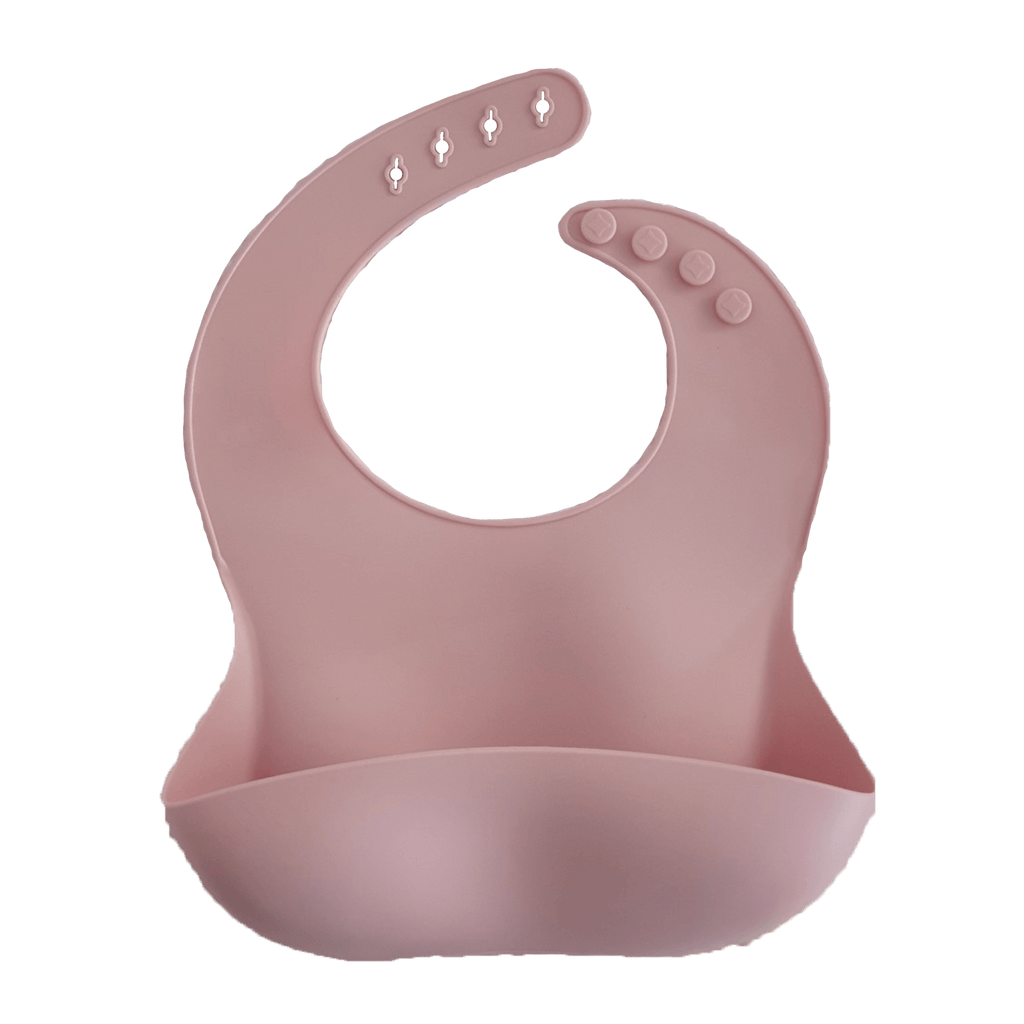 Silicone Scoop Bib - Rose Blush