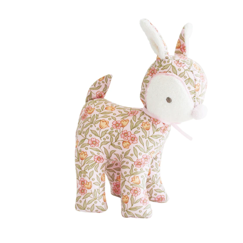 Baby Deer Rattle - Blossom Lily Pink