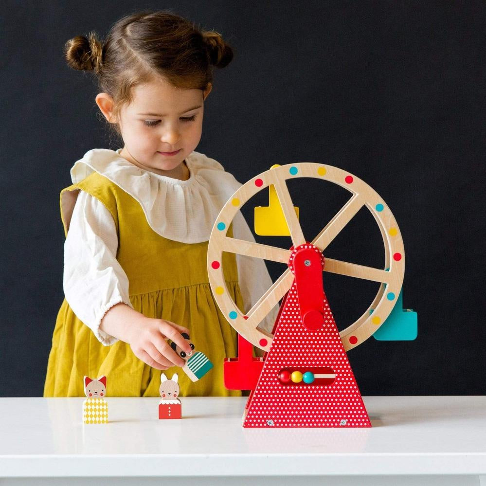 Wooden Carnival Ferris Wheel Playset