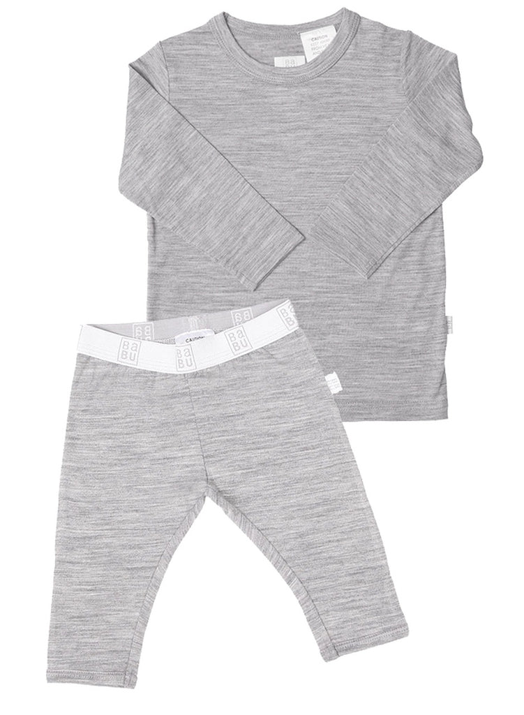 Merino Wool PJs - Light Grey (1Y - 5Y)