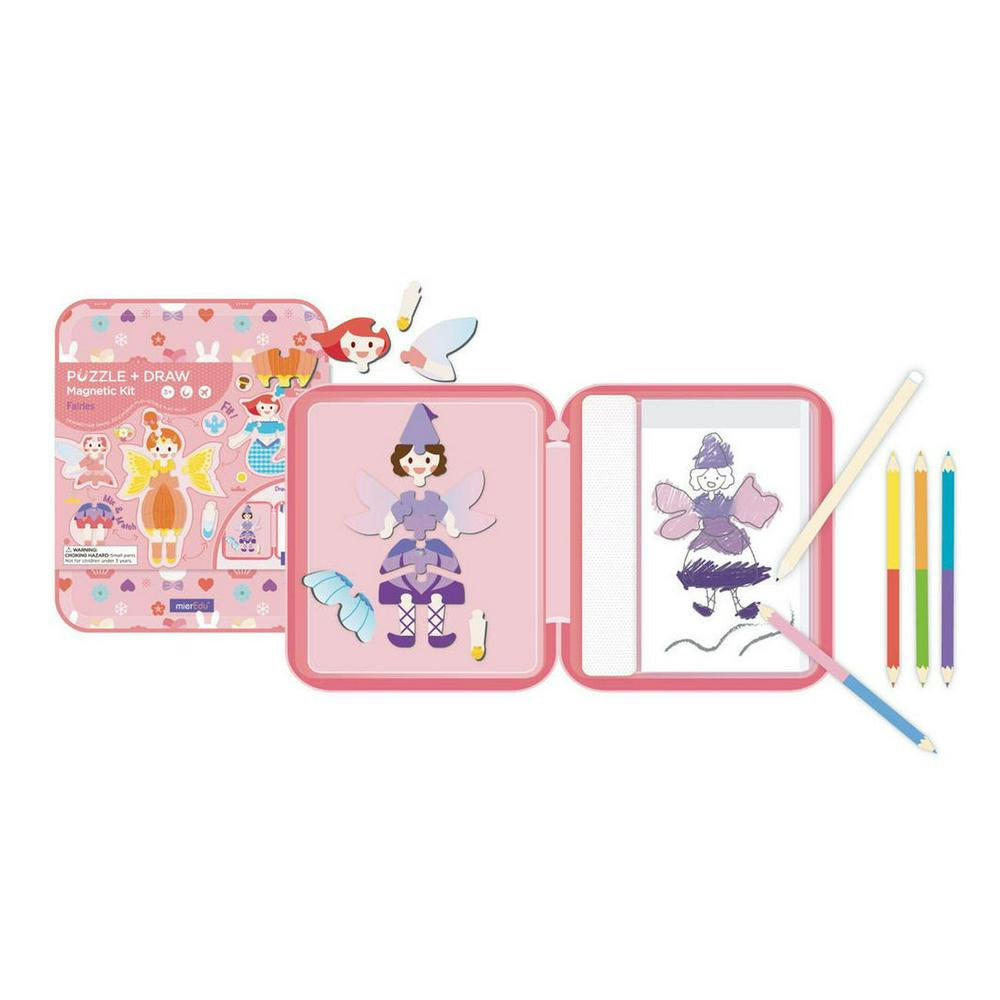 Puzzle + Draw Magnetic Kit - Fairy Tales