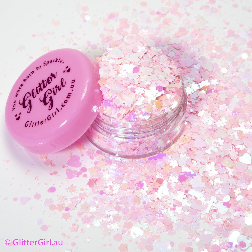 Glitter Pot (10g)/ Glitter Glue Pack - Marshmallow
