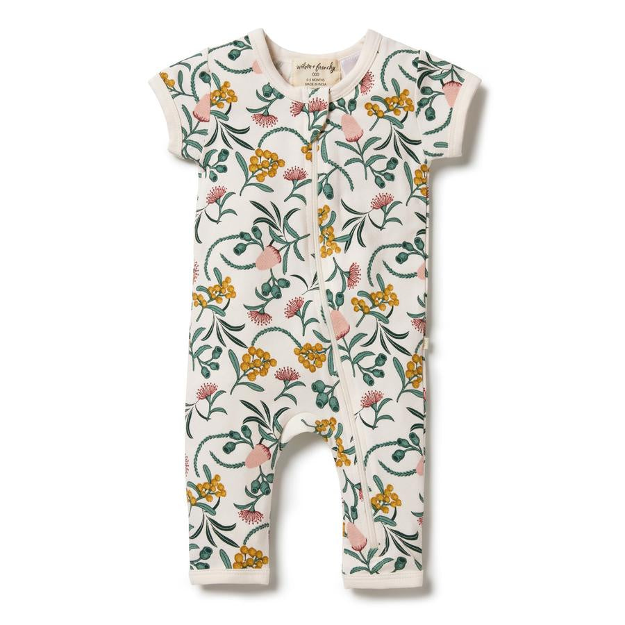 Nixie Fleur organic cotton zipsuit