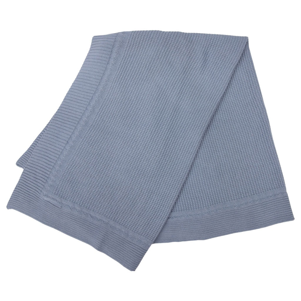Plush Knit Blanket Blue