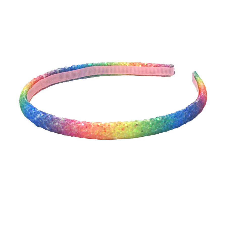 Glitter Rainbow Alice headband