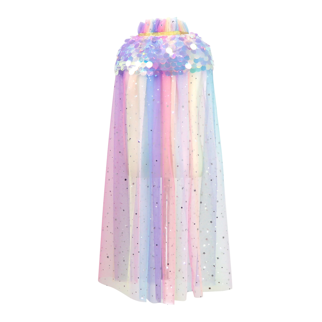 Unicorn Princess Rainbow Tulle Party Cape