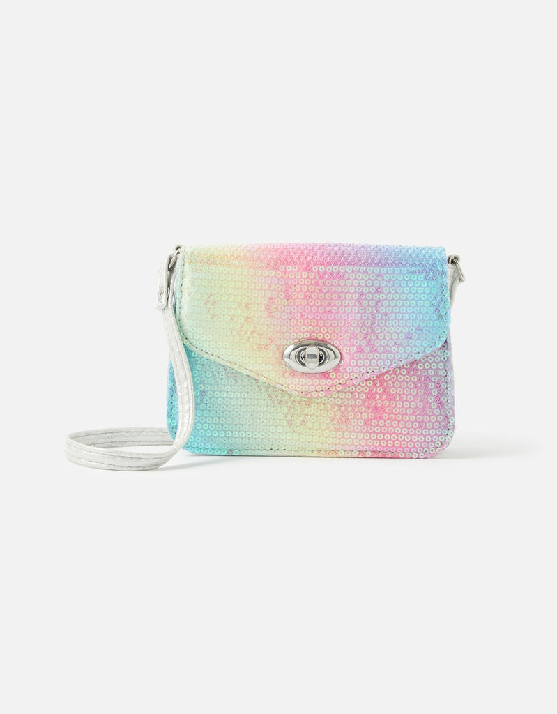 Rainbow metallic cross body bag