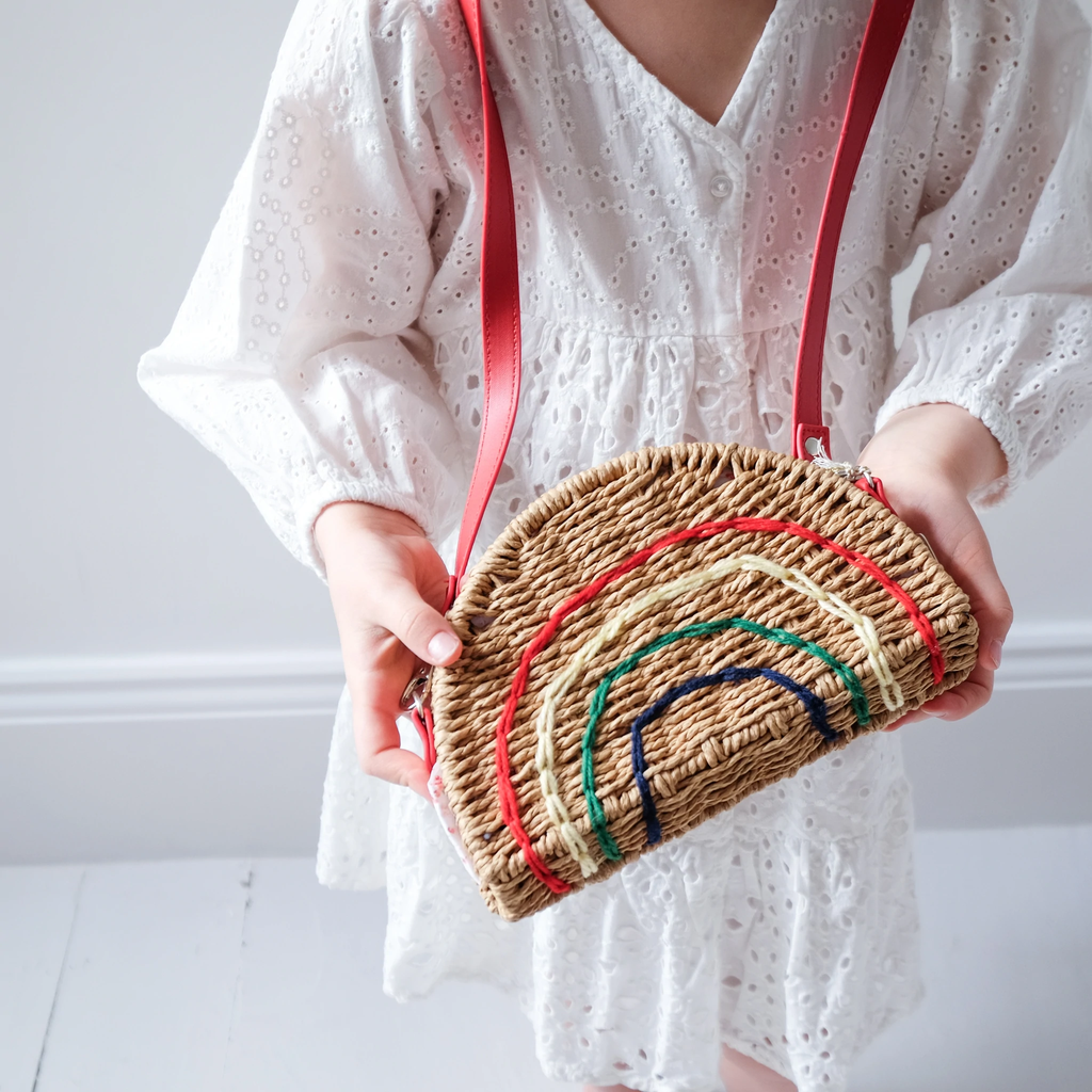 Rainbow Wicker Cross Body Bag - Rainbow Bright