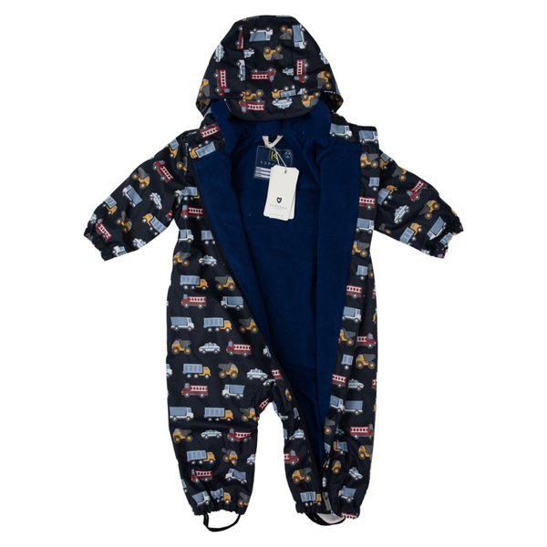 Cars and Trucks Navy Rainsuit