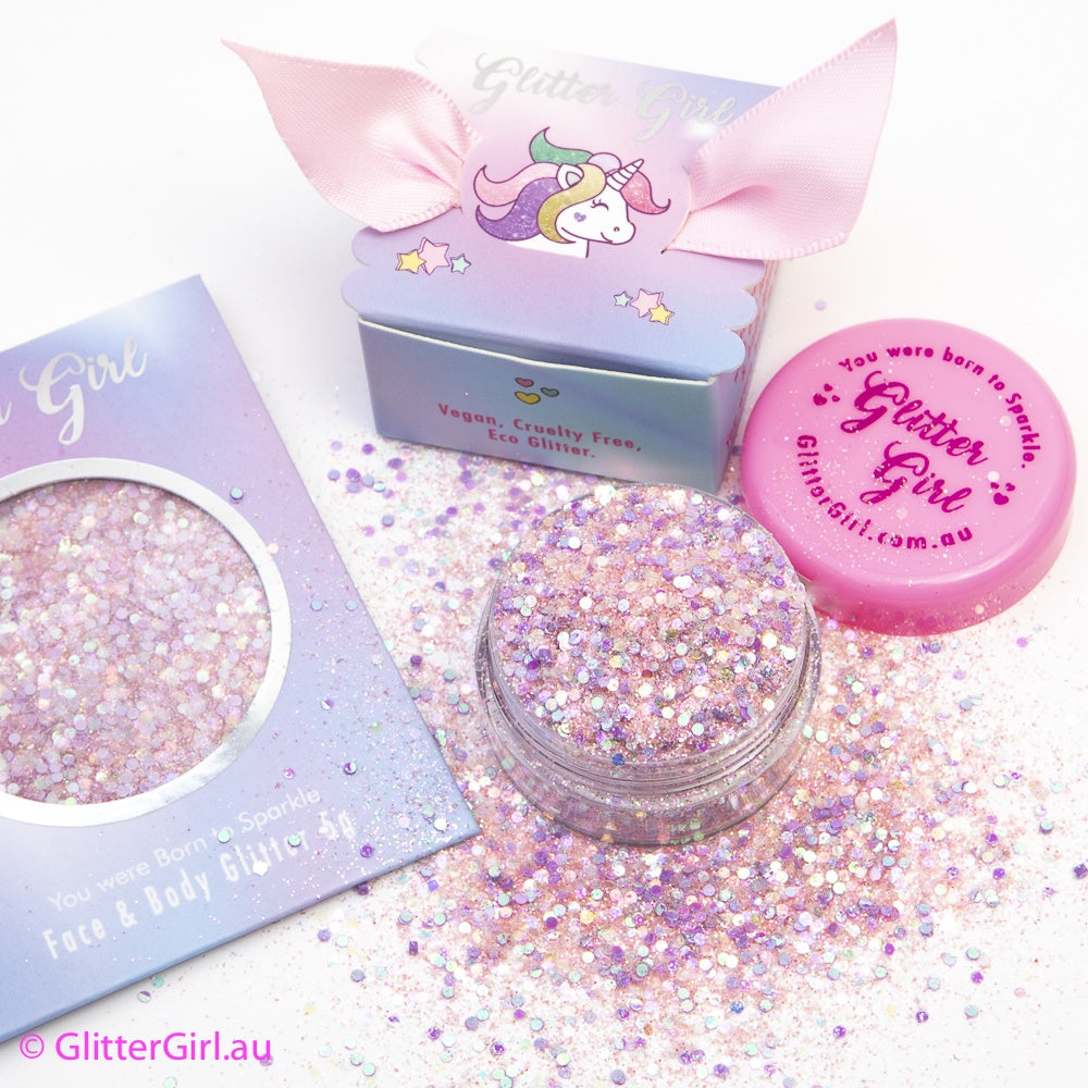 Glitter Pot (10g)/Glitter Glue (12ml) pack - Sherbert Sweetlips