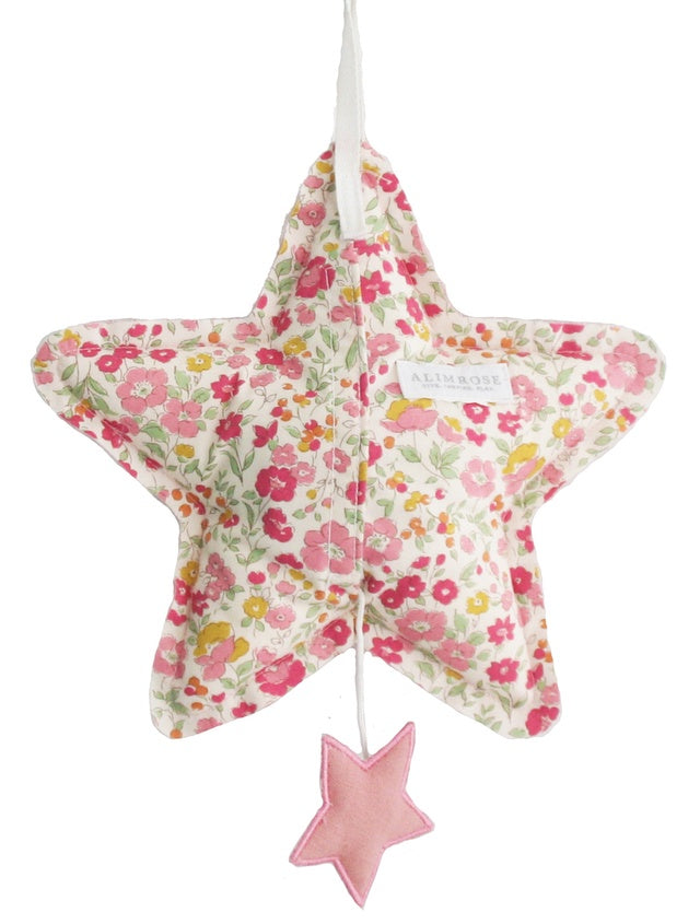 Star Musical Mobile - Blush Linen & Rose Garden