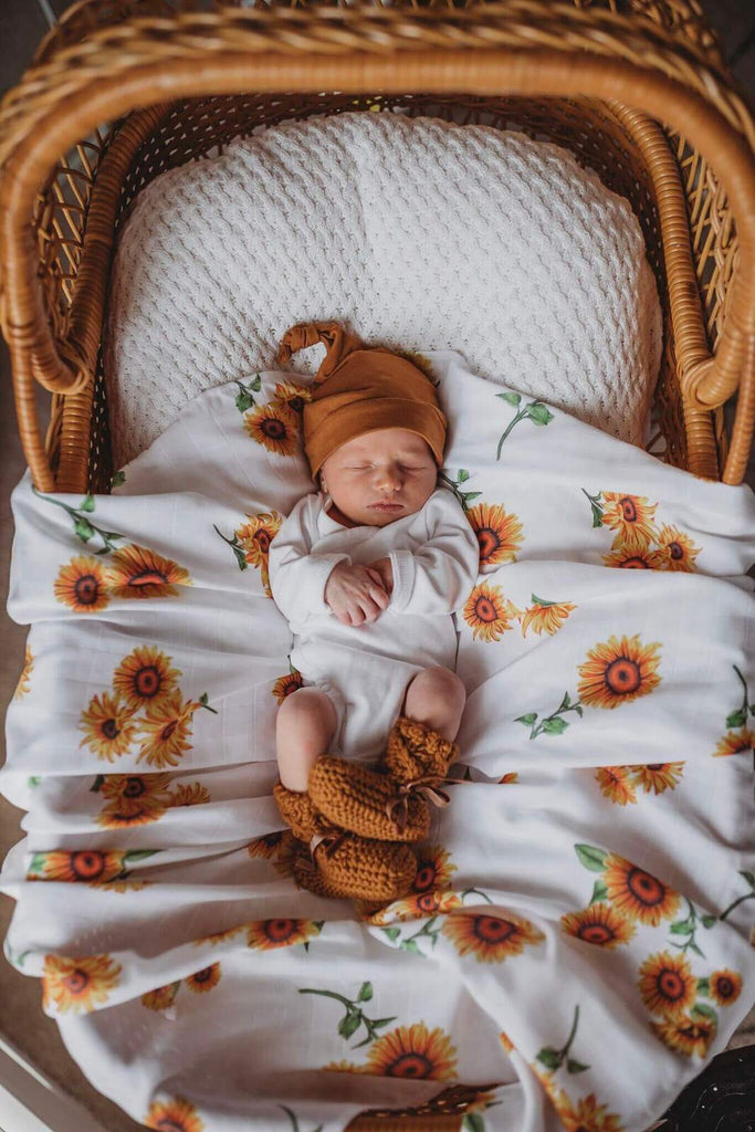 Sunflower muslin wrap