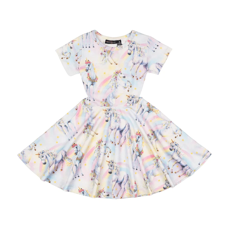 Sorbet Unicorn Short Sleeved Dress